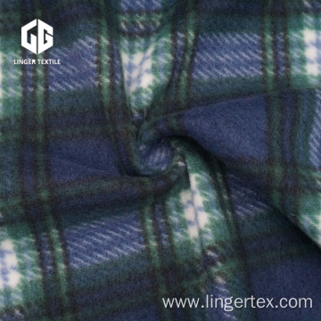 150D Polyester Brushed Fabric Printed With Check Pattern